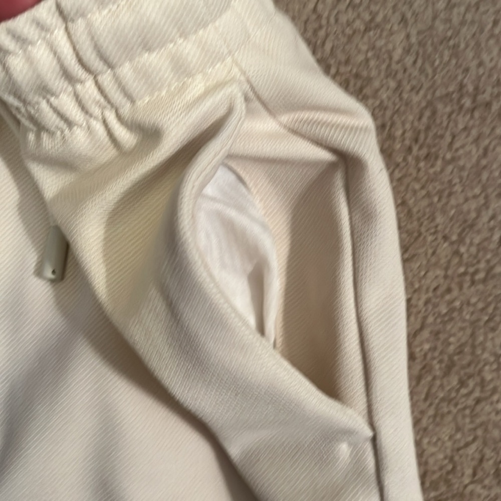 Zara Cream Drawstring Track Pants - Picture 6 of 10